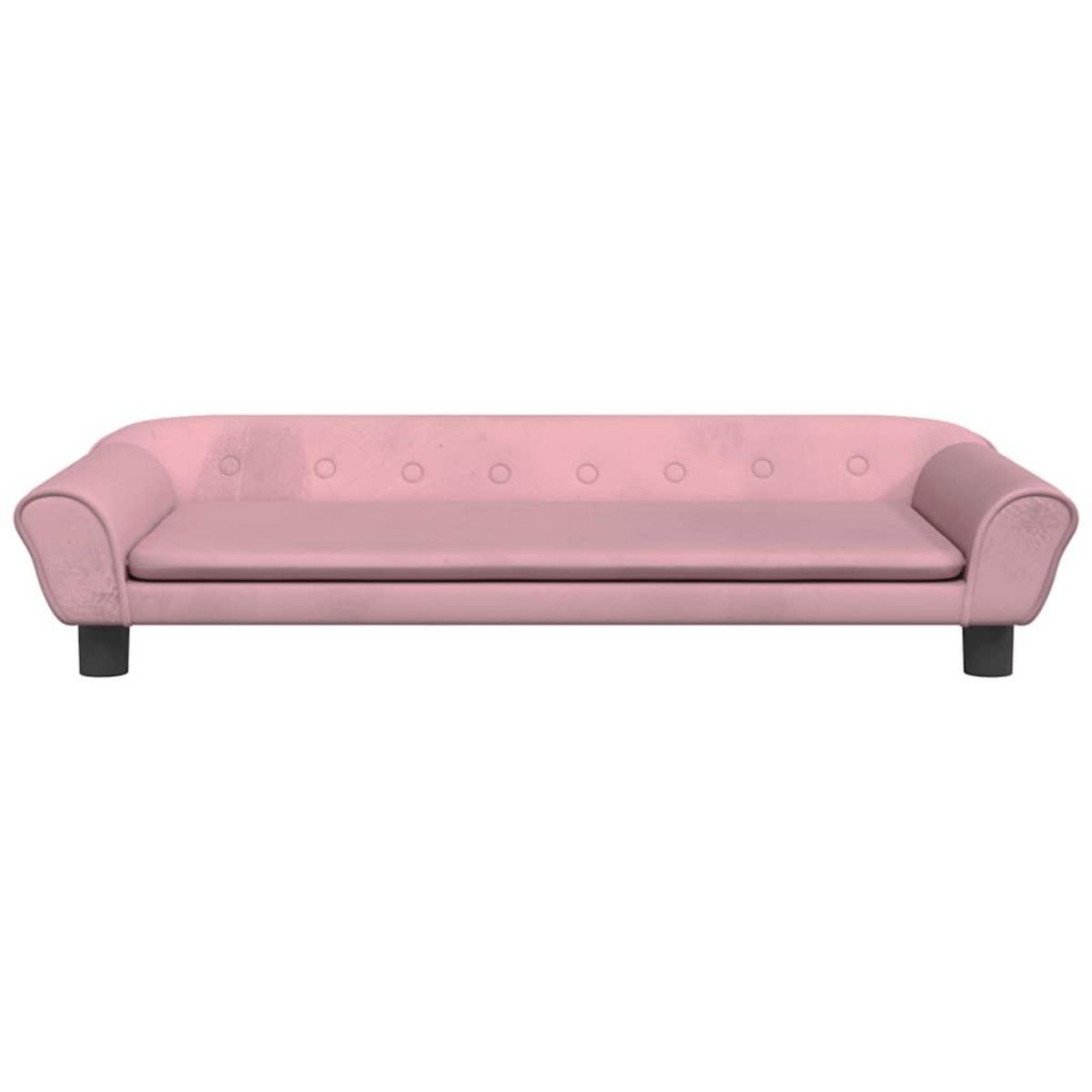 VIDAXL Lit pour chien rose 100x50x21 cm velours