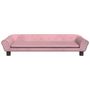 Voir la diapositive 3 : VIDAXL Lit pour chien rose 100x50x21 cm velours