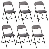 Lot de 4 chaises confortables en polyester effet bouclette et pieds en fer  Couleur blanc Toilinux