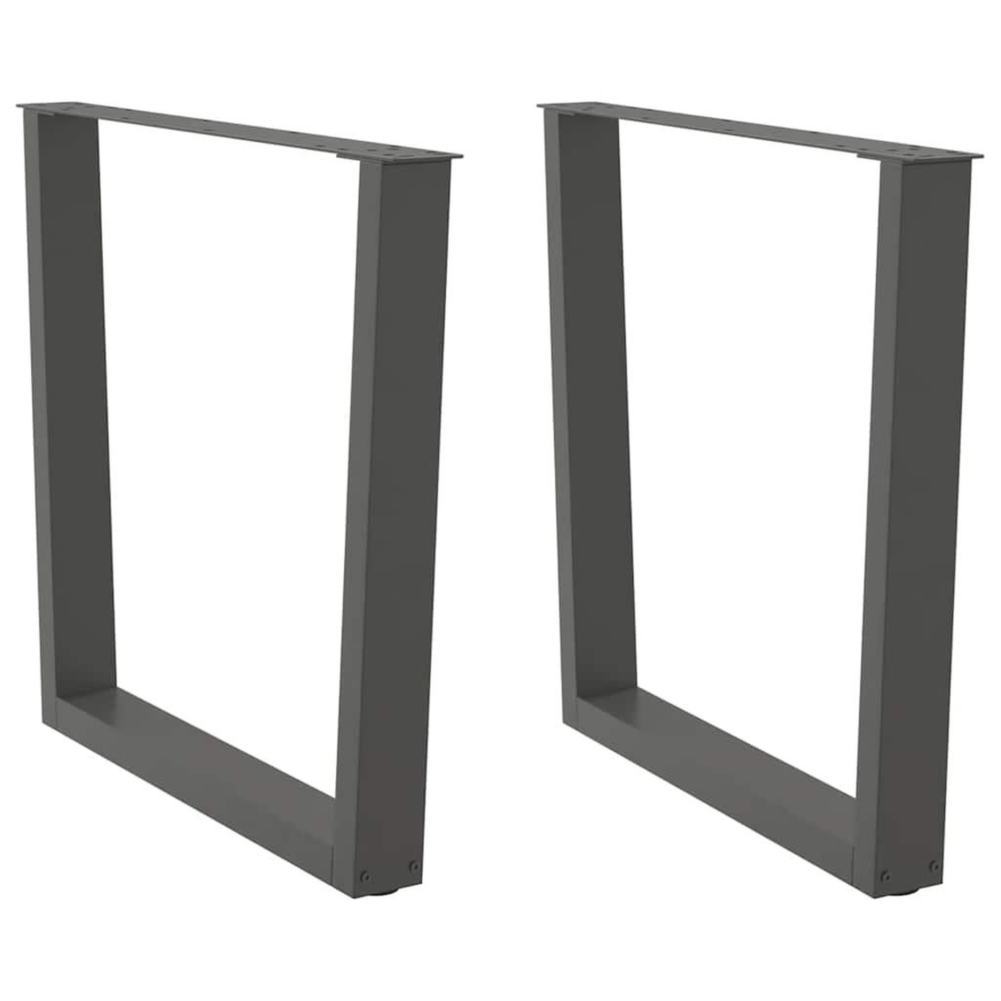 VIDAXL Pieds de table a manger forme de V 2 pcs 80x(72-73,3) cm acier