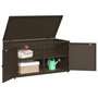 Voir la diapositive 5 : VIDAXL Armoire de rangement jardin marron 110x55x60,5cm resine tressee