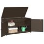 Voir la diapositive 5 : VIDAXL Armoire de rangement jardin marron 110x55x60,5cm resine tressee