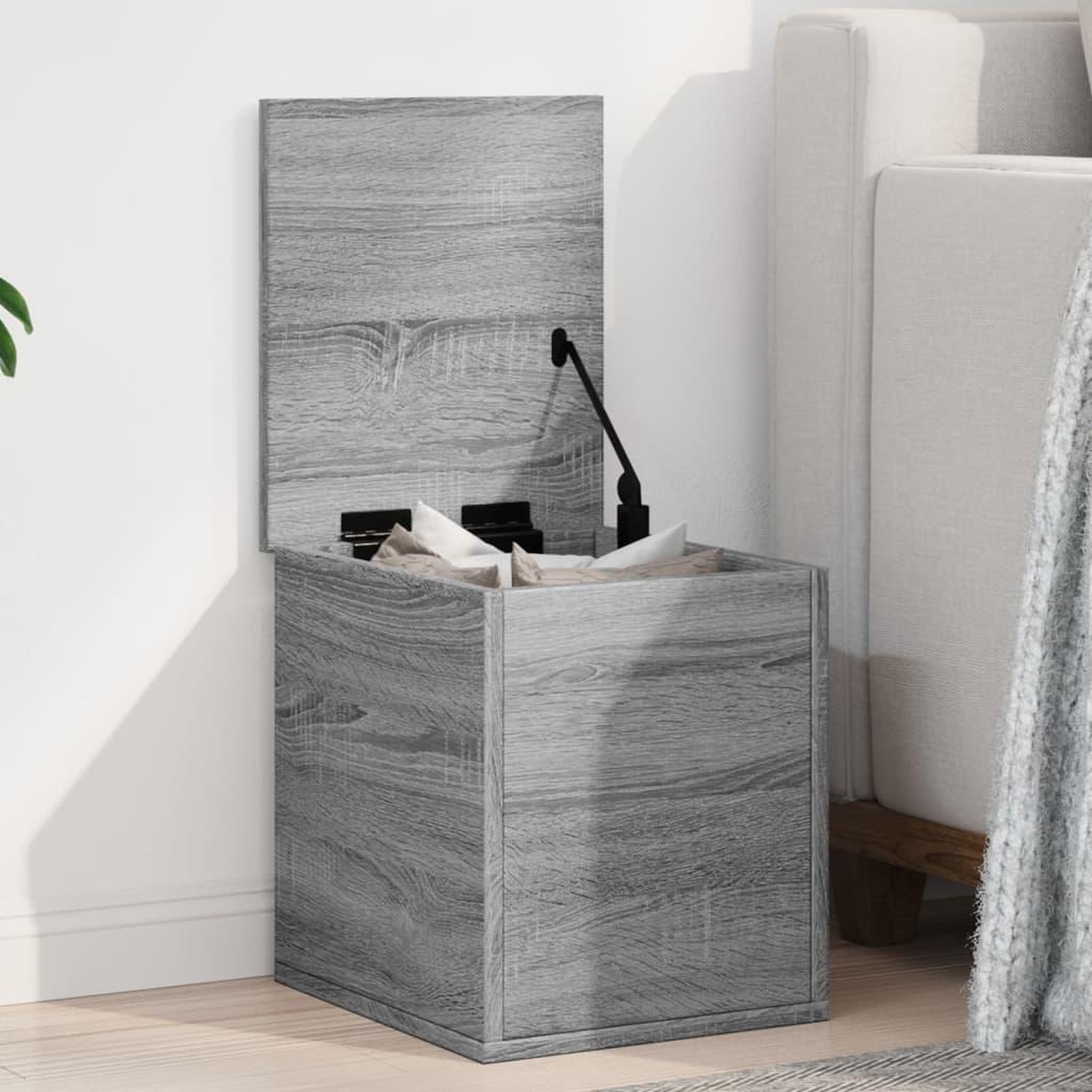 VIDAXL Boîte de rangement sonoma gris 30x35x35 cm bois d'ingenierie