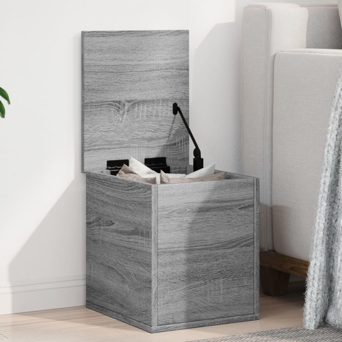 VIDAXL Boîte de rangement sonoma gris 30x35x35 cm bois d'ingenierie