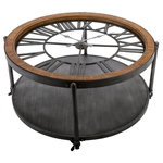 ATMOSPHERA Table Basse Ronde en Métal  Chrono  89cm Noir