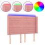 Voir la diapositive 2 : VIDAXL Tete de lit a LED Rose 147x16x118/128 cm Velours