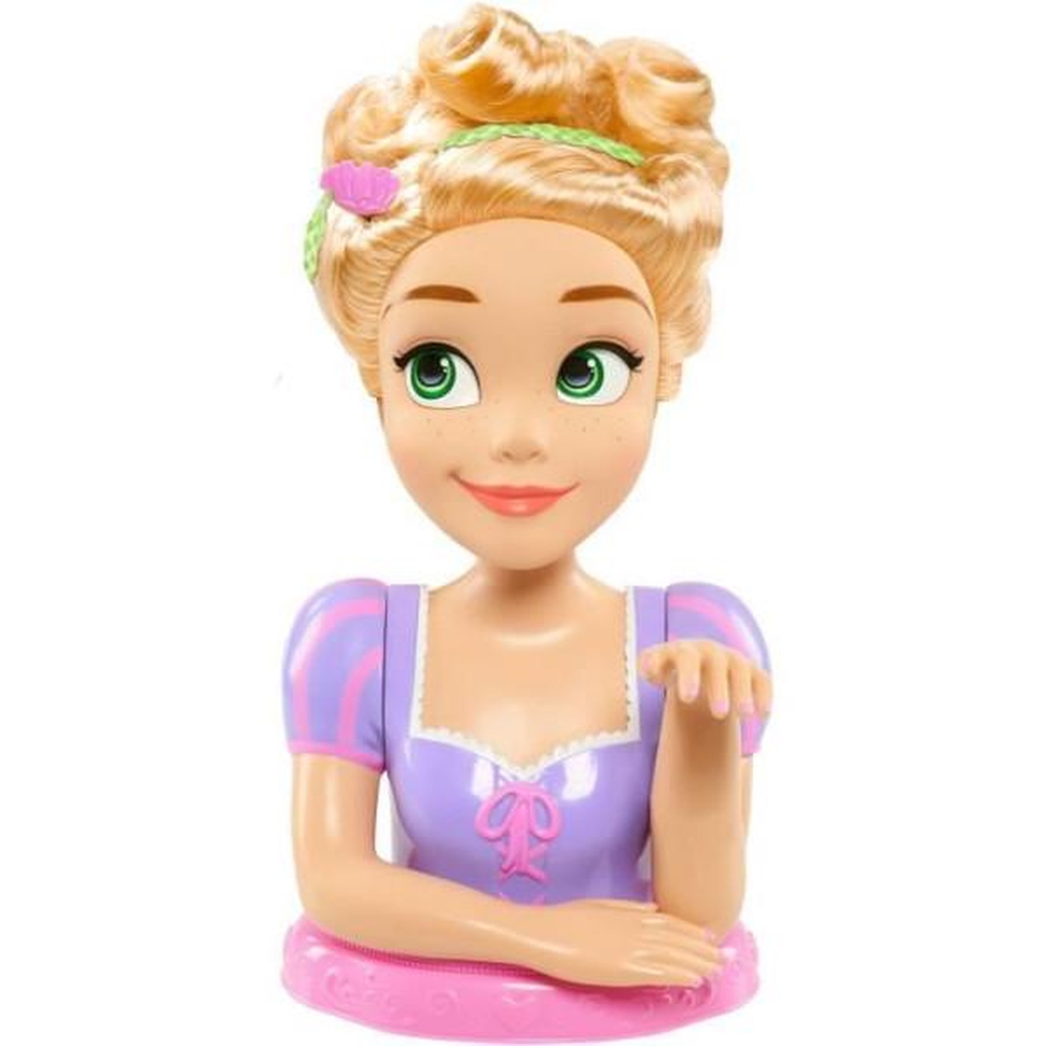 Voir la diapositive 4 : MARKET24 Tete a coiffer - disney - raiponce deluxe - 12 accessoires - faux flacon de vernis - guide coiffure