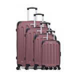 BLUESTAR BLUESTAR - Set de 4 Valises MADRID-M 75 cm 4 Roues. Coloris disponibles : Beige, Bleu, Noir, Rose, Gris