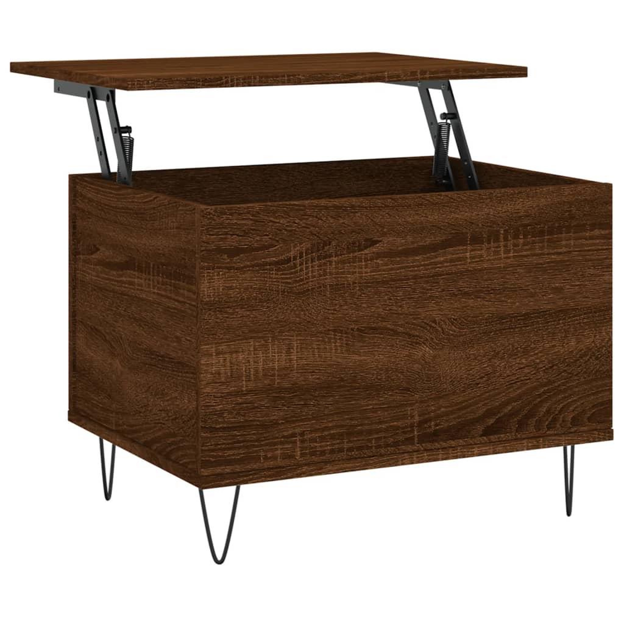 Voir la diapositive 2 : VIDAXL Table basse Chene marron 60x44,5x45 cm Bois d'ingenierie