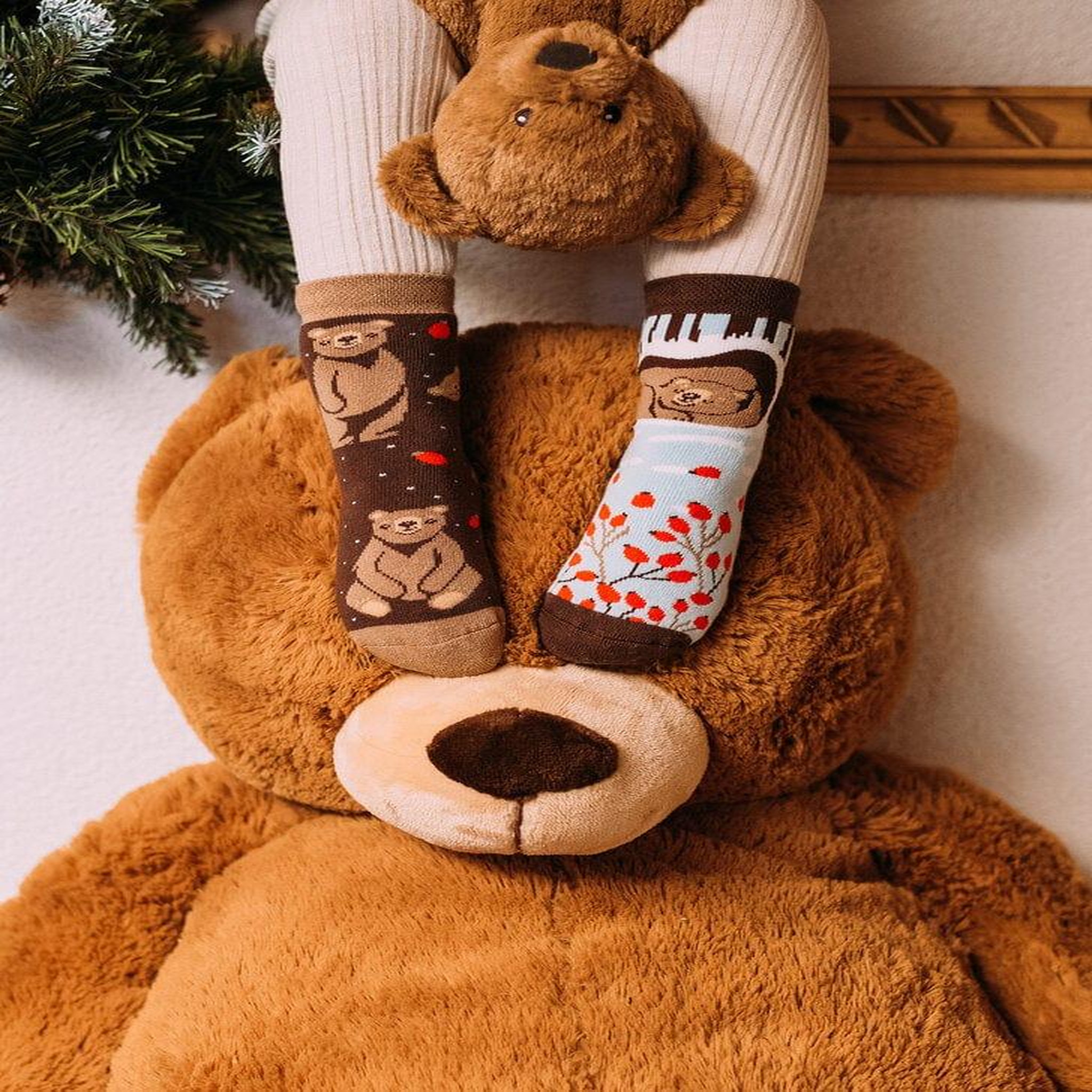 Voir la diapositive 3 : DEDOLES Chaussettes chaudes enfants ours en hiver