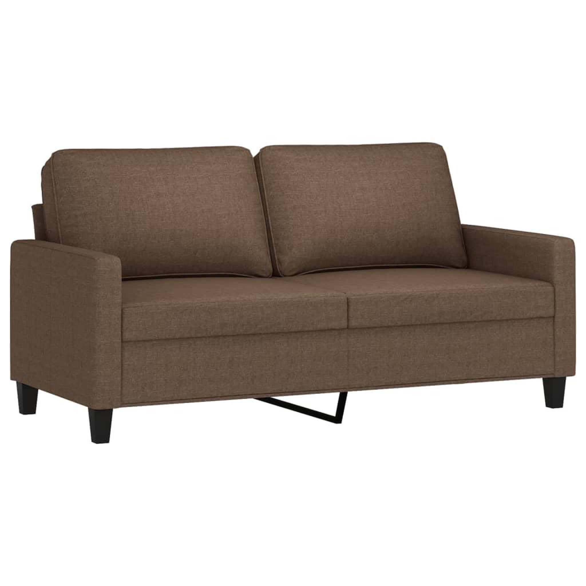 Voir la diapositive 2 : VIDAXL Canape a 2 places Marron 140 cm Tissu