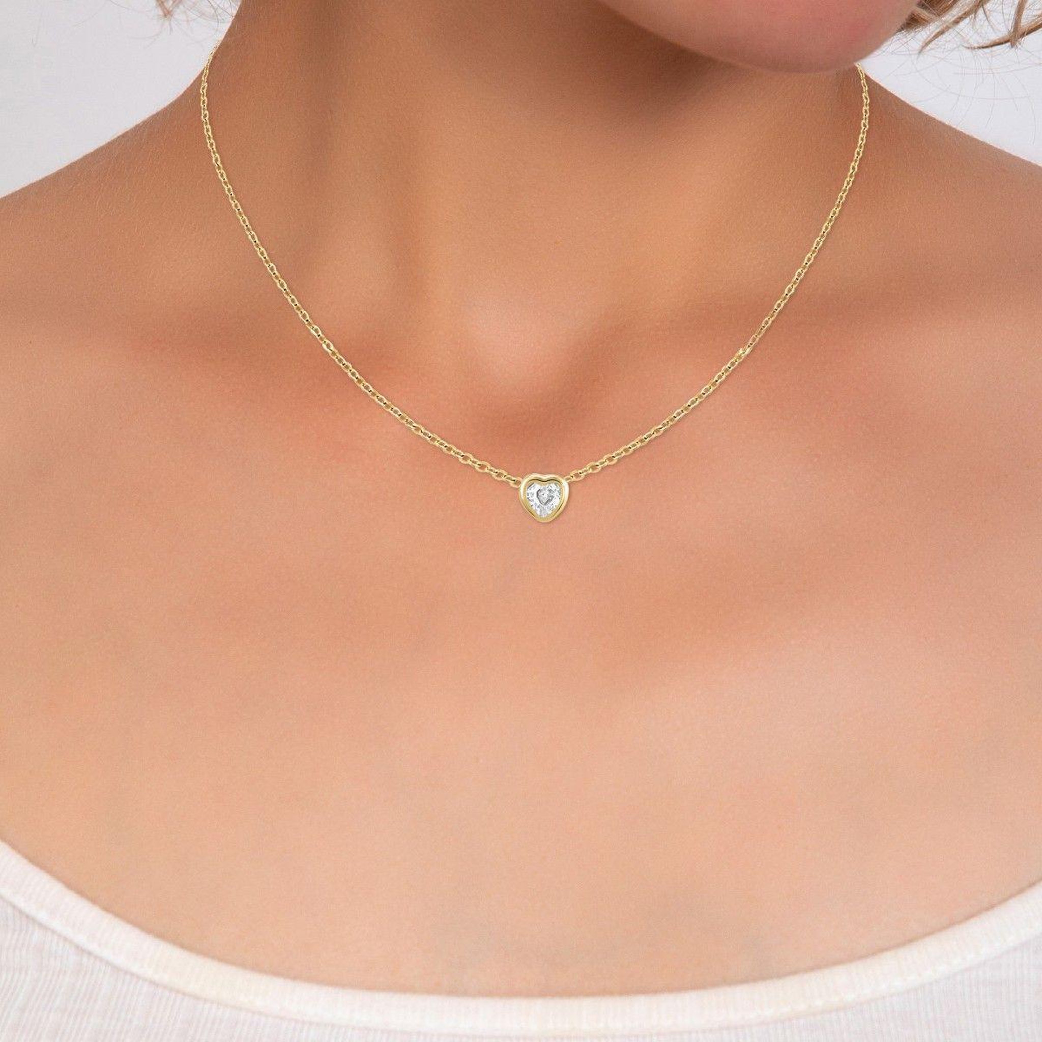 Voir la diapositive 2 : SC BOHEME Collier coeur SC Bohème orné de Zirconium