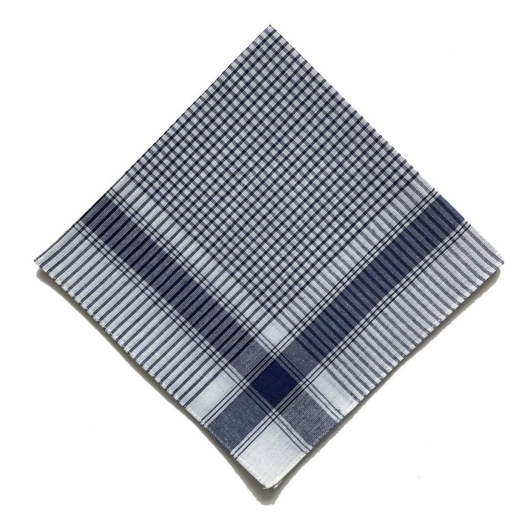 VANDERSICKEL Lot de 12 mouchoirs homme Vichy 40x40 cm 100% coton