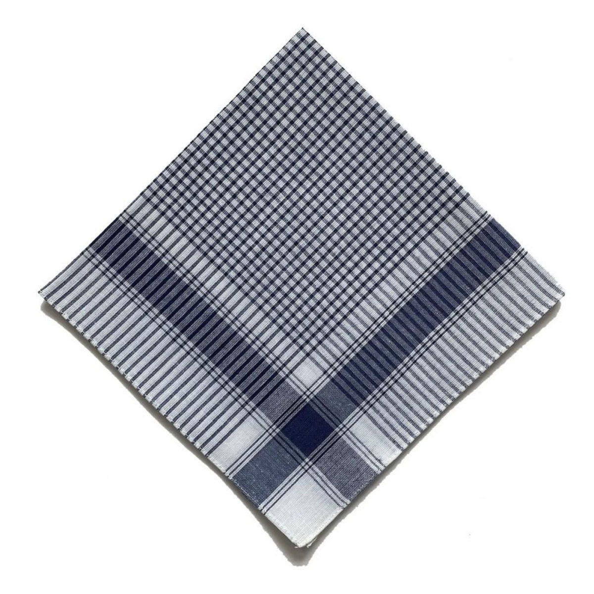 VANDERSICKEL Lot de 12 mouchoirs homme Vichy 40x40 cm 100% coton