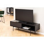 Voir la diapositive 2 : CONCEPT USINE Meuble TV noir avec porte coulissante et 1 niche JUPITER