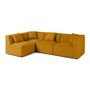 Voir la diapositive 3 : LISA DESIGN Nova - canapé modulable d'angle gauche - 5 places - avec pouf d'appoint - en velours