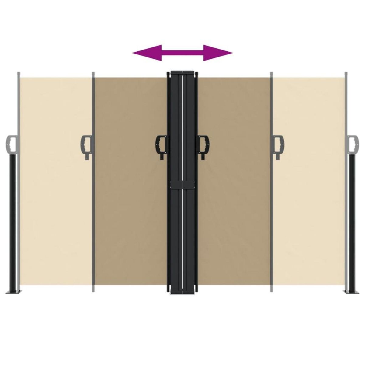 VIDAXL Auvent lateral retractable beige 160x1000 cm