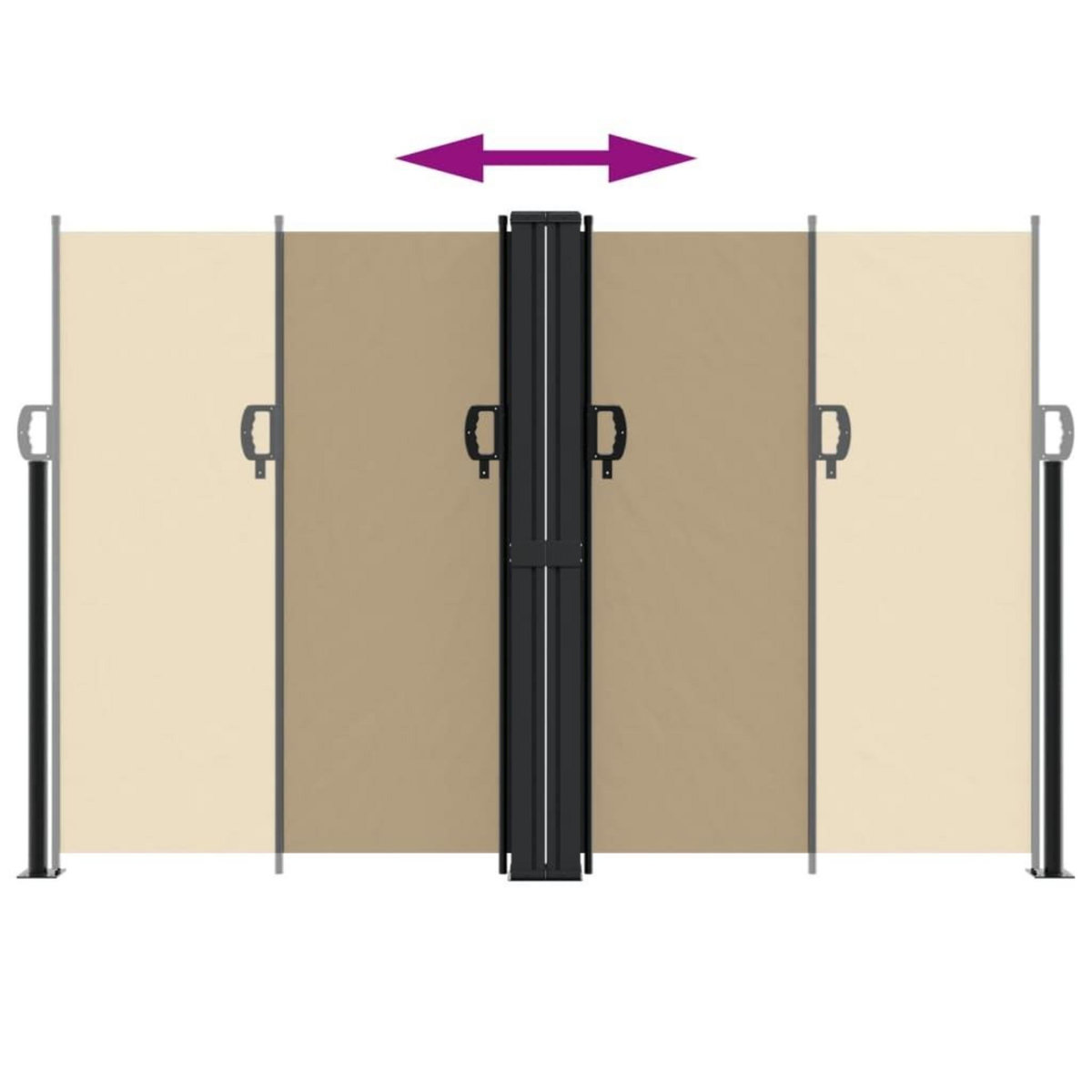 VIDAXL Auvent lateral retractable beige 160x1000 cm