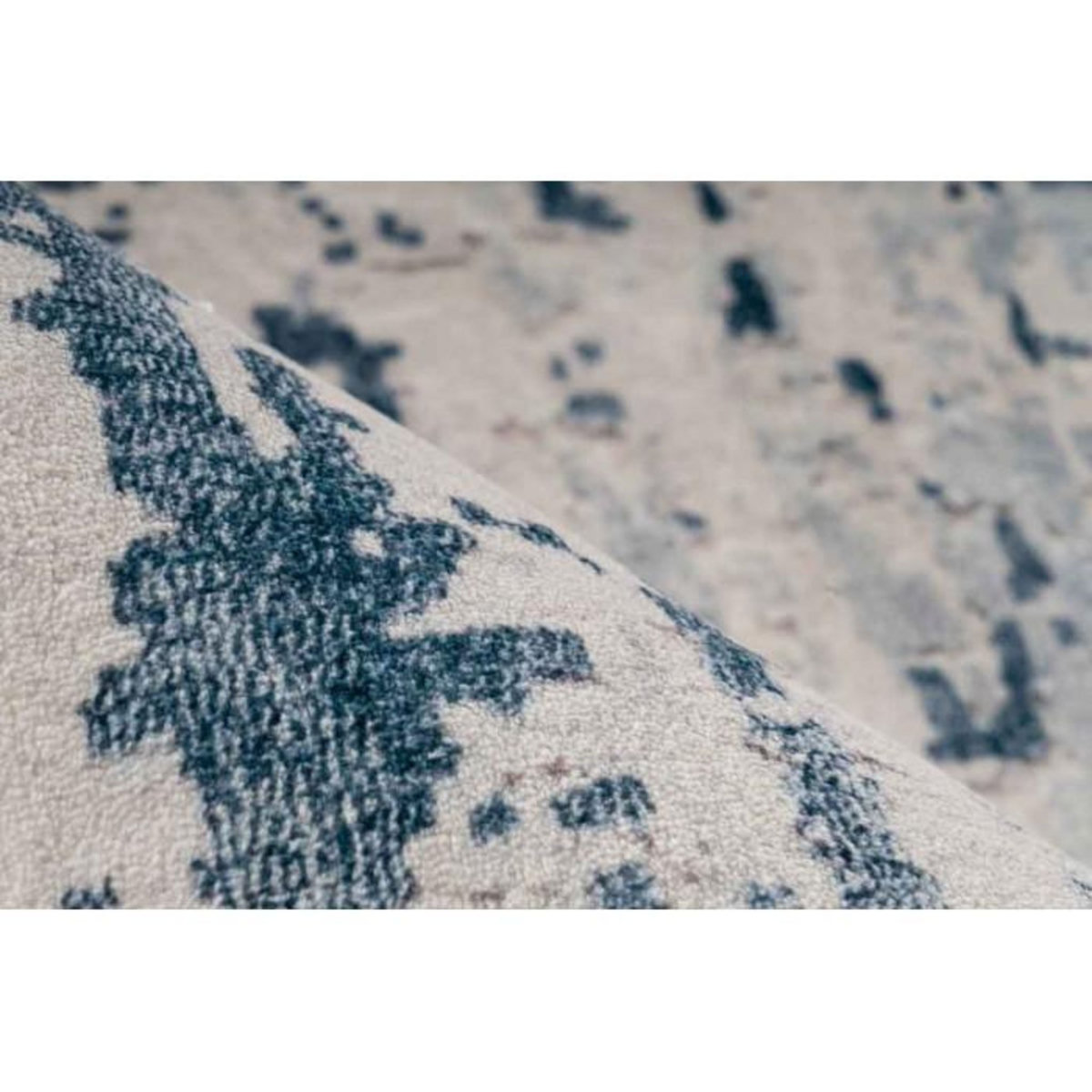 Paris Prix Tapis Tissé à Poils Courts Vintage  Ilian IV  Bleu