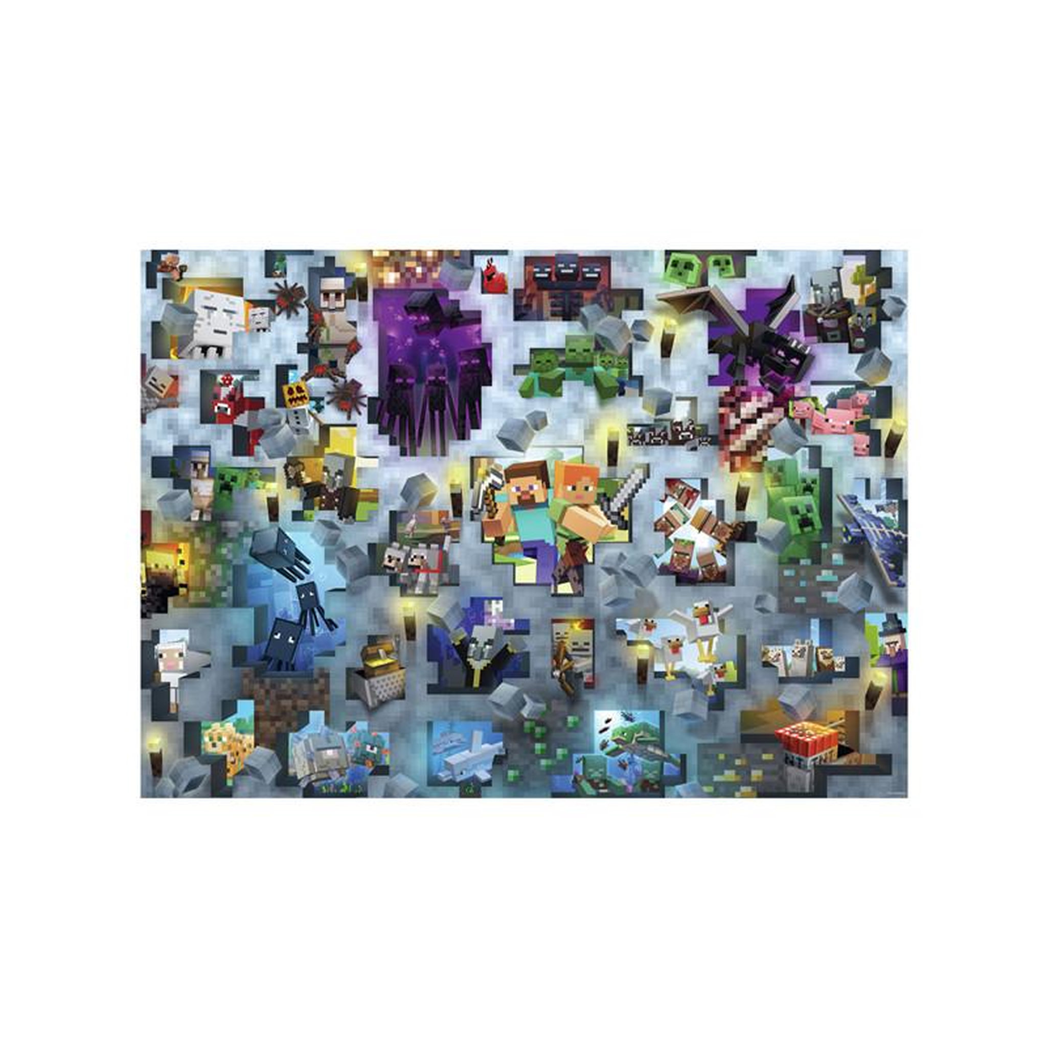 Voir la diapositive 2 : RAVENSBURGER Ravensburger - Jigsaw puzzle Minecraft Gangs, 1000 pcs. 120004226