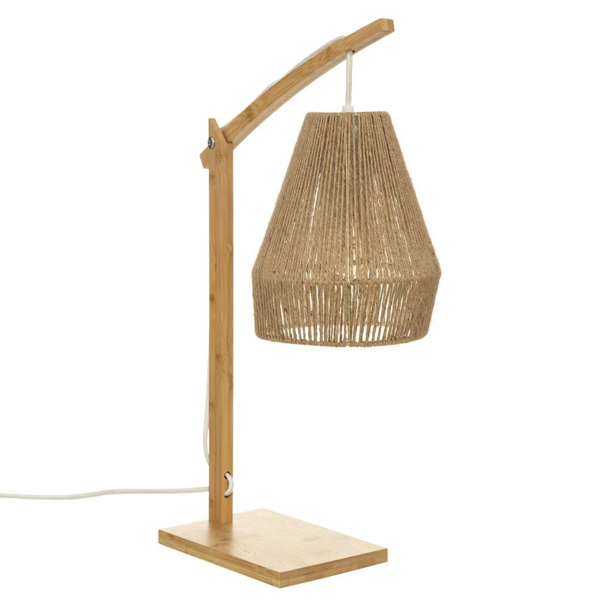 ATMOSPHERA Lampe à poser en arc Palm - Hauteur 55 cm - Beige