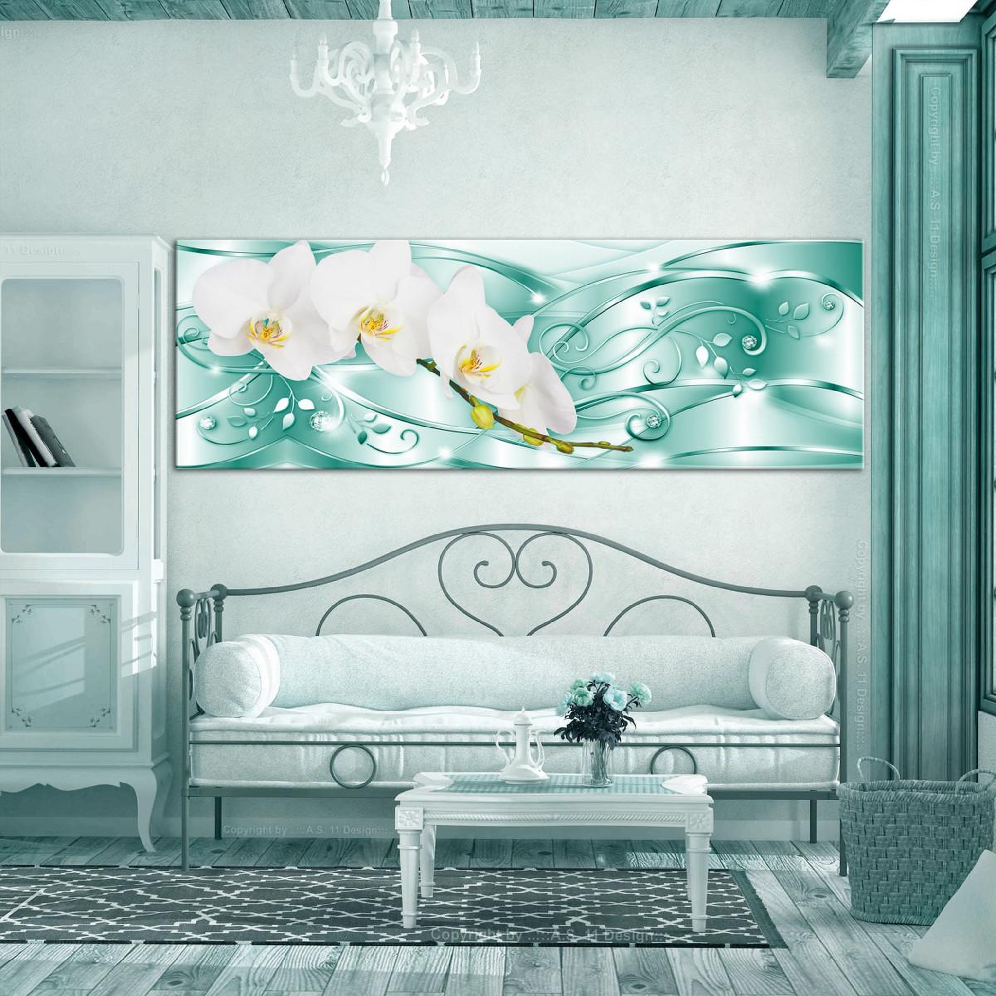 Voir la diapositive 2 : Paris Prix Tableau imprimé  flowering narrow green