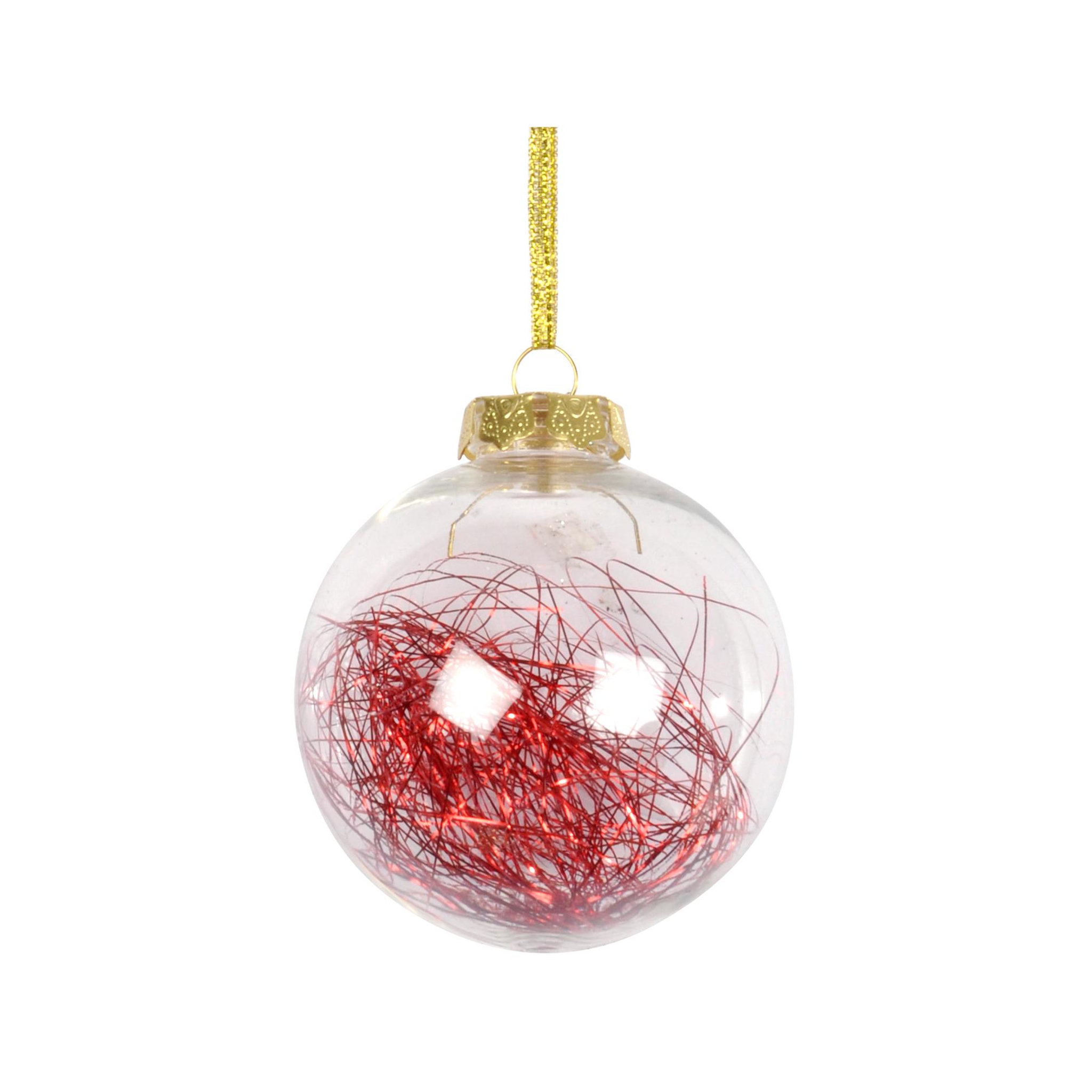 Voir la diapositive 1 : Eden Boule de noël transparente avec cheveux d'ange
