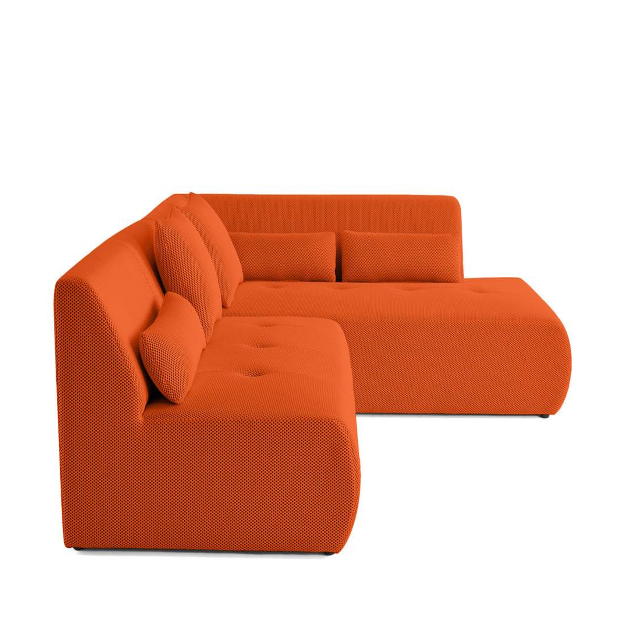 Voir la diapositive 3 : LISA DESIGN Onyx - canapé modulable d'angle droit 5 places - en tissu mailles 3d