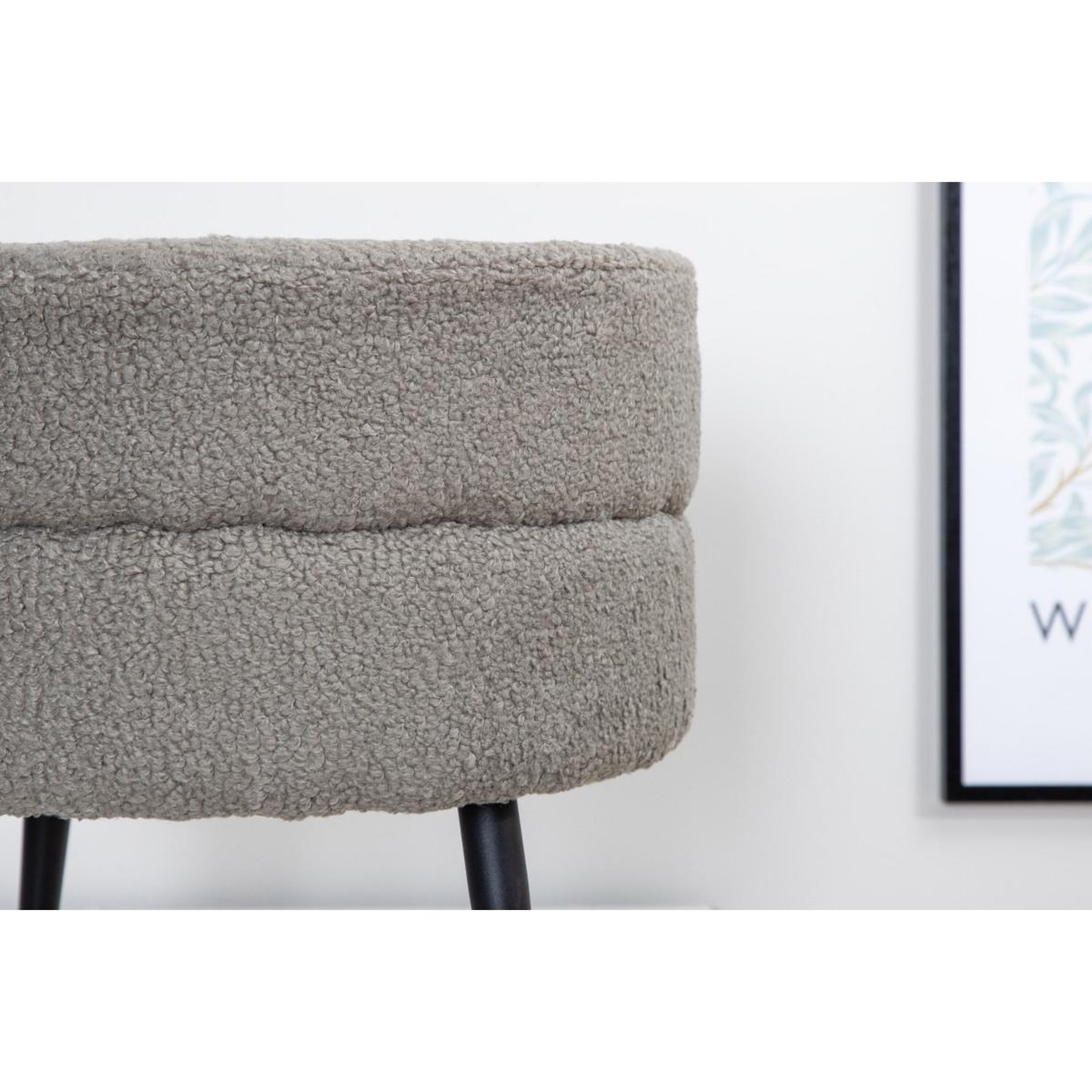 Voir la diapositive 5 : Paris Prix Pouf design bouclette  pot  40cm gris