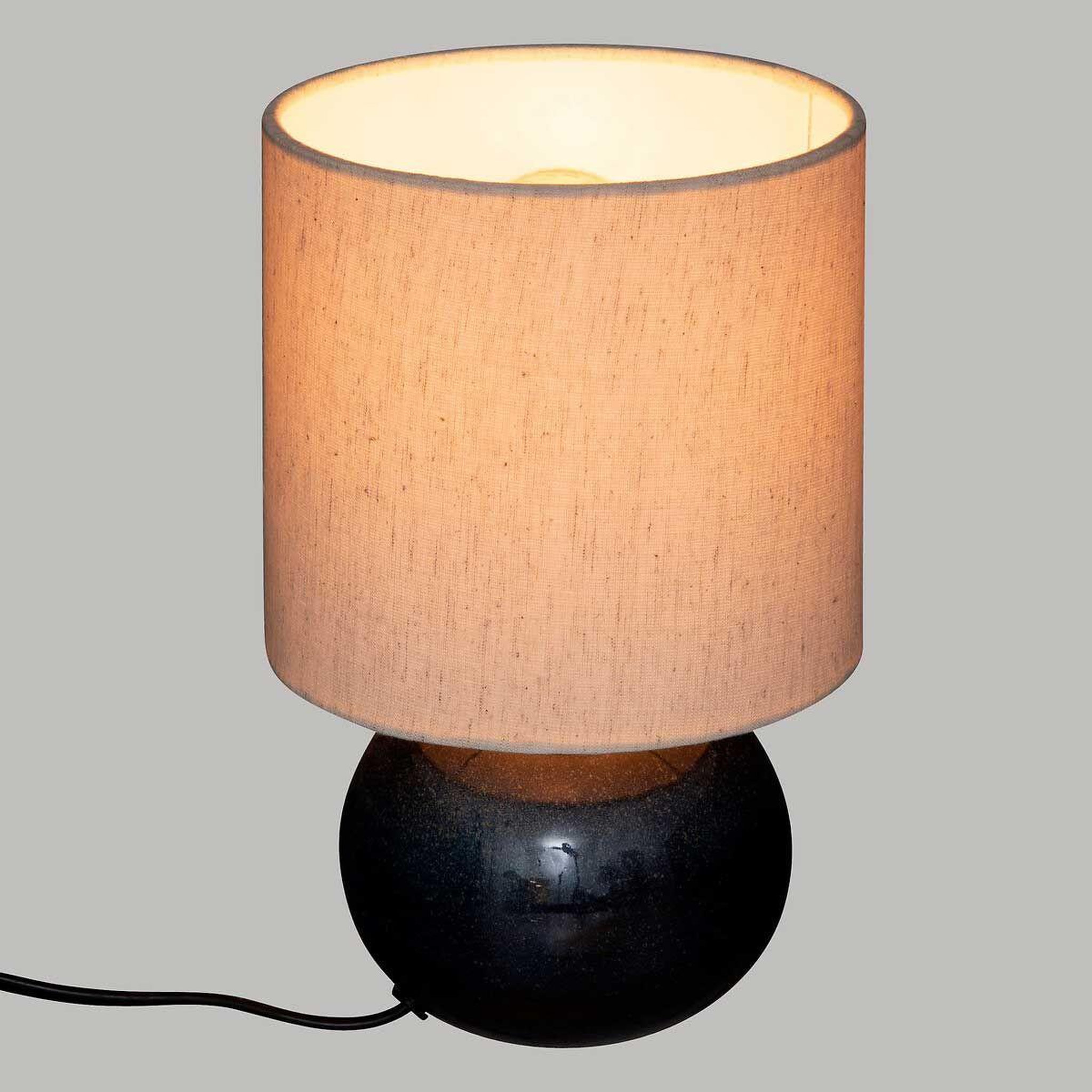 Voir la diapositive 4 : ATMOSPHERA Lampe à poser boule  gaia  28cm bleu