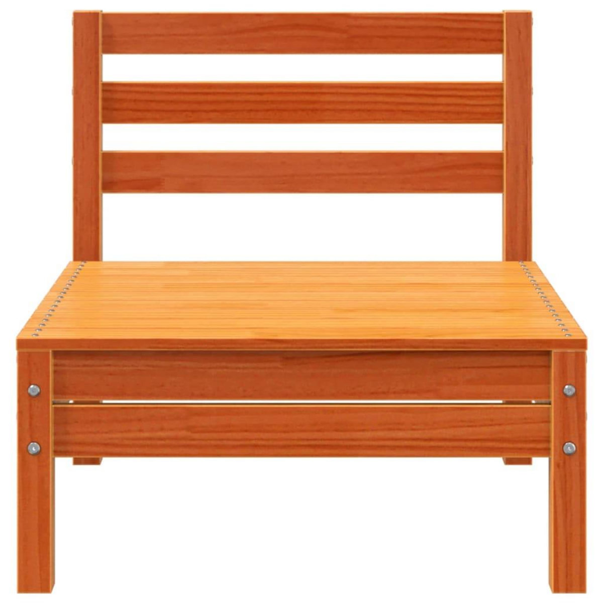 VIDAXL Canape de jardin sans accoudoirs cire marron bois de pin massif