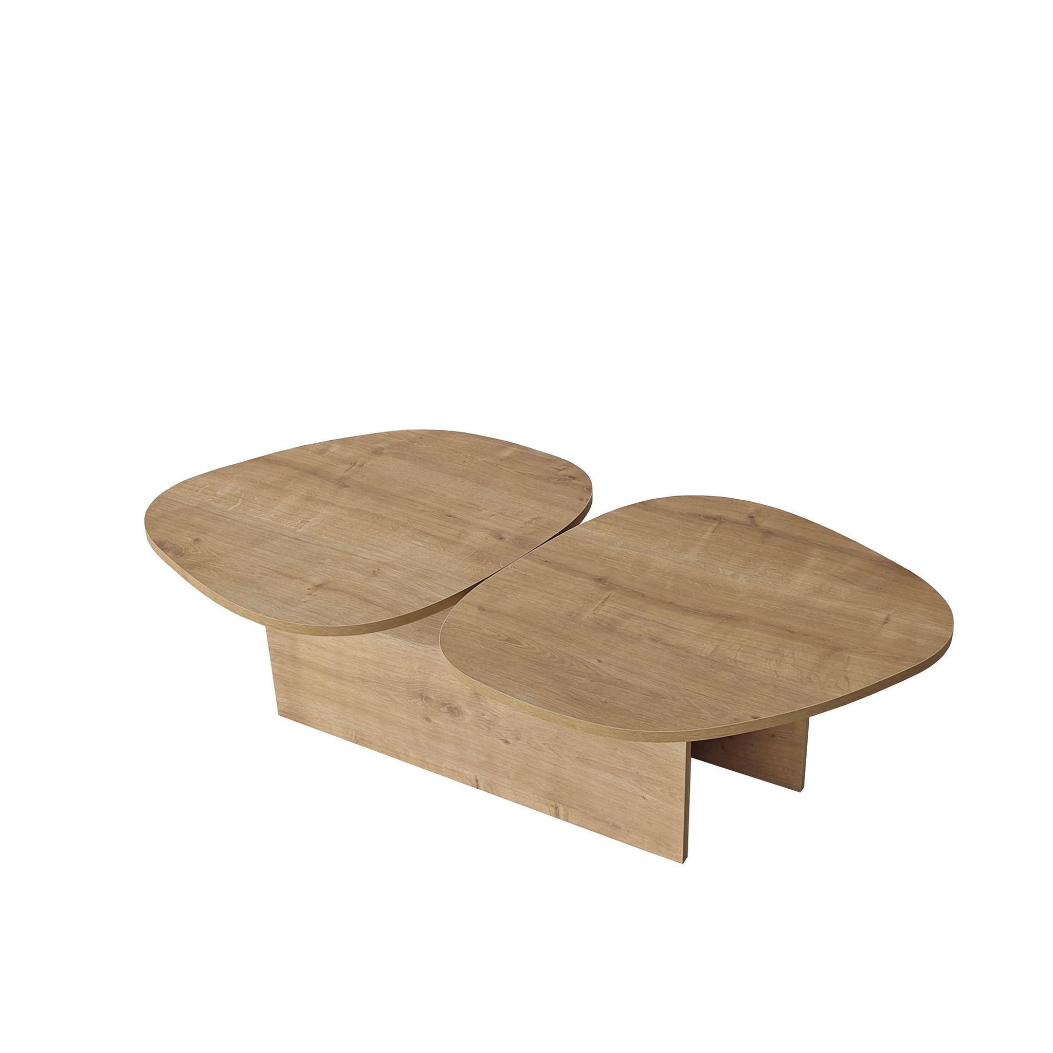 Habitat et Jardin Table basse en bois  stones  125 x 60 x 38 cm - chêne saphir