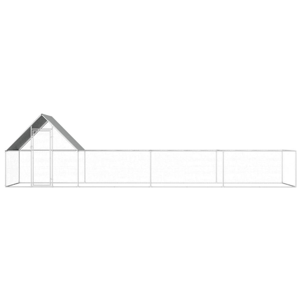 VIDAXL Poulailler 8 x 2 x 2 m Acier galvanise