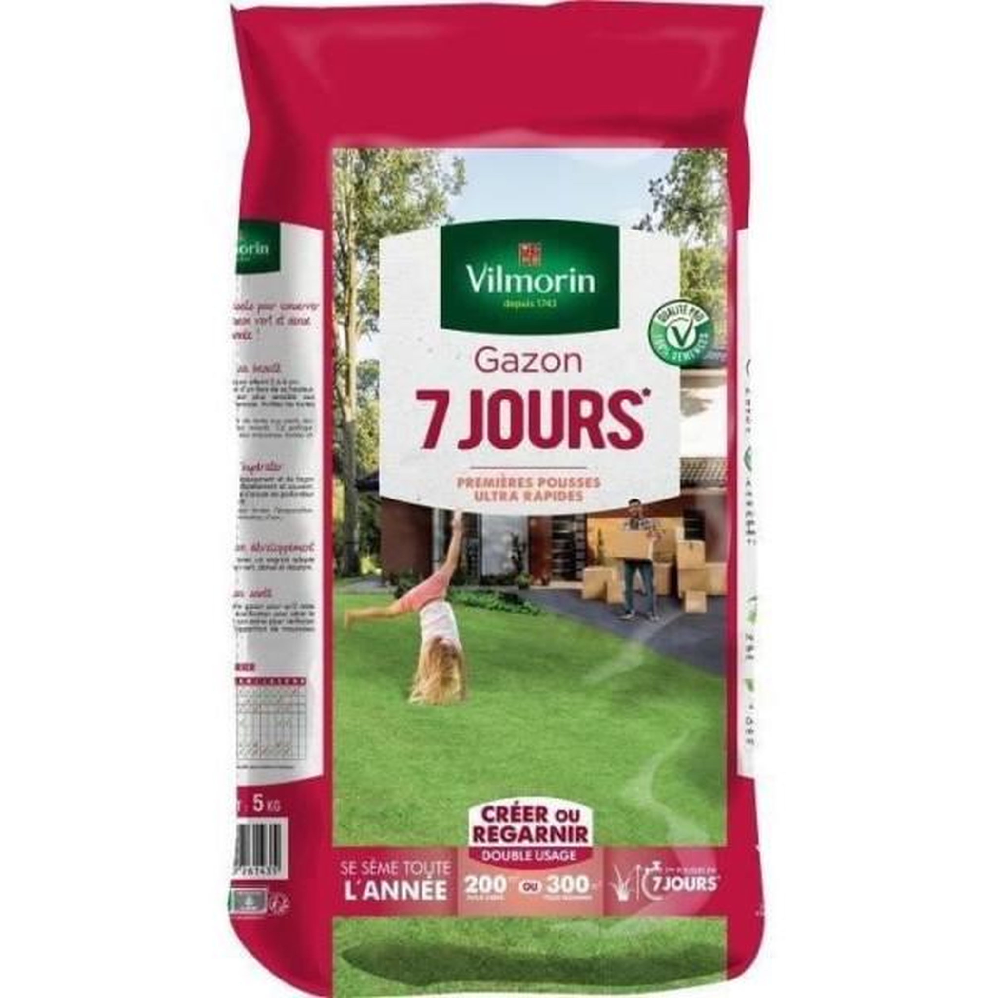 VILMORIN Vilmorin semences de gazon 7 jours - 5 kg