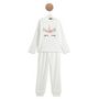 Voir la diapositive 1 : INEXTENSO Pyjama 2 pièces maille peluche fille - écru