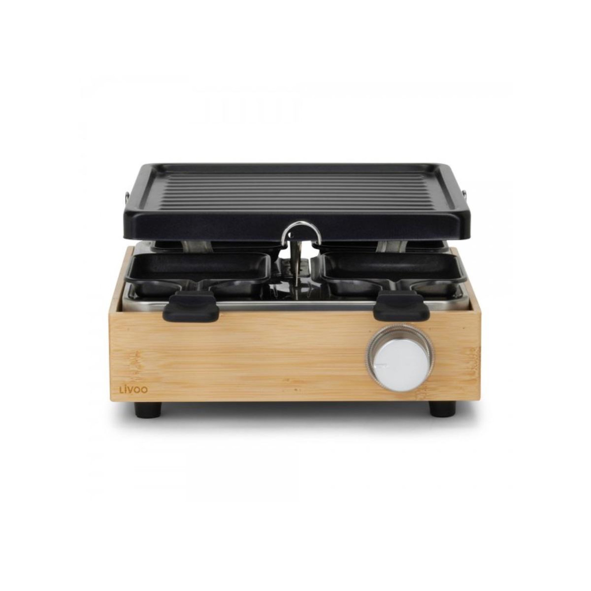 Voir la diapositive 2 : LIVOO Appareil à raclette 4 personnes 800w + gril - DOC311