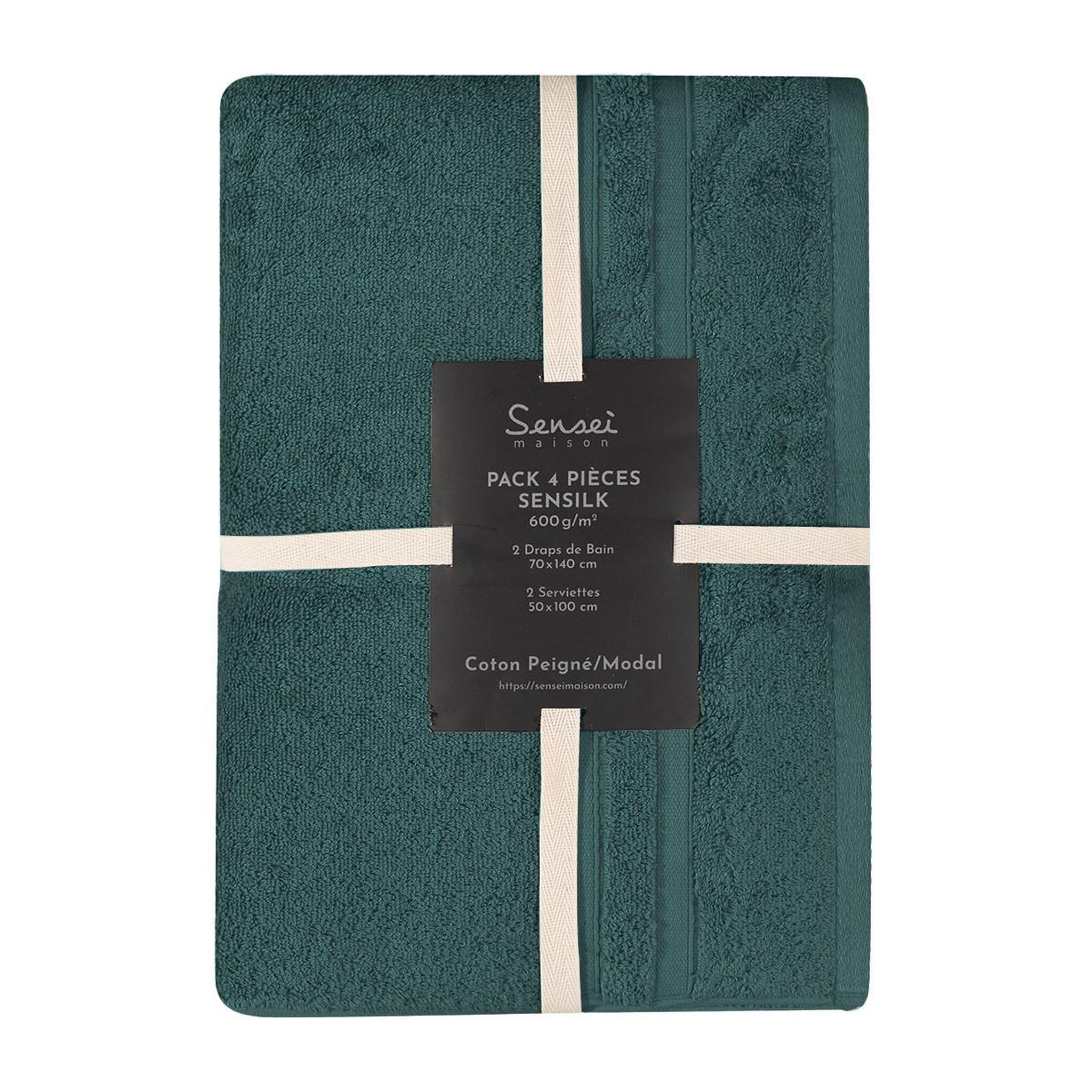 Voir la diapositive 6 : Sensei Maison Ensemble de bain 4 pièces 600 g/m² SENSILK