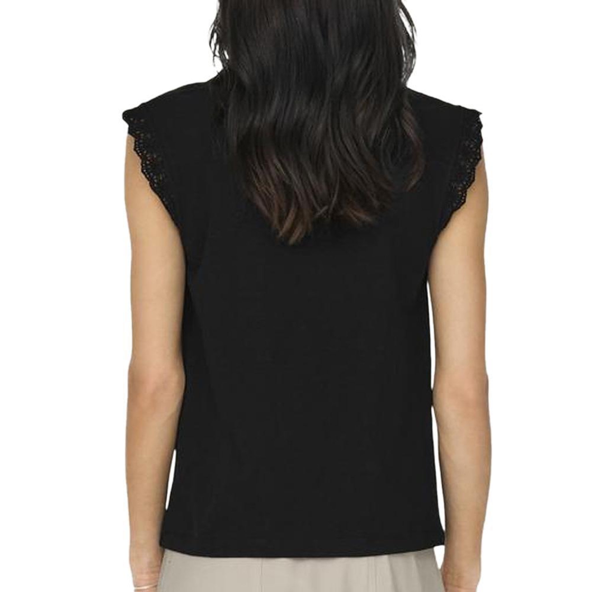 Voir la diapositive 2 : JACQUELINE DE YONG T-Shirt Noir Femme JDY Salva