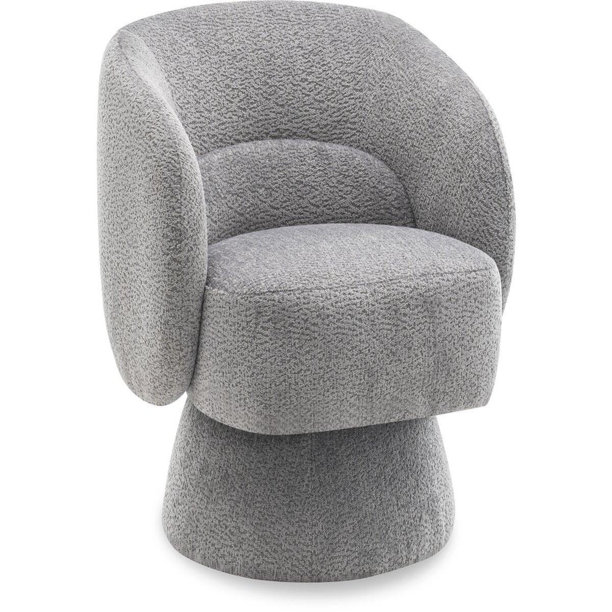Habitat et Jardin Fauteuil pivotant en tissu bouclette  franklin  - 74 x 75 x 75 cm - gris
