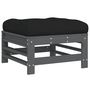 Voir la diapositive 5 : VIDAXL Repose-pied de jardin avec coussin gris bois de pin massif