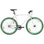 Voir la diapositive 1 : VIDAXL Vélo à pignon fixe blanc et vert 700c 55 cm