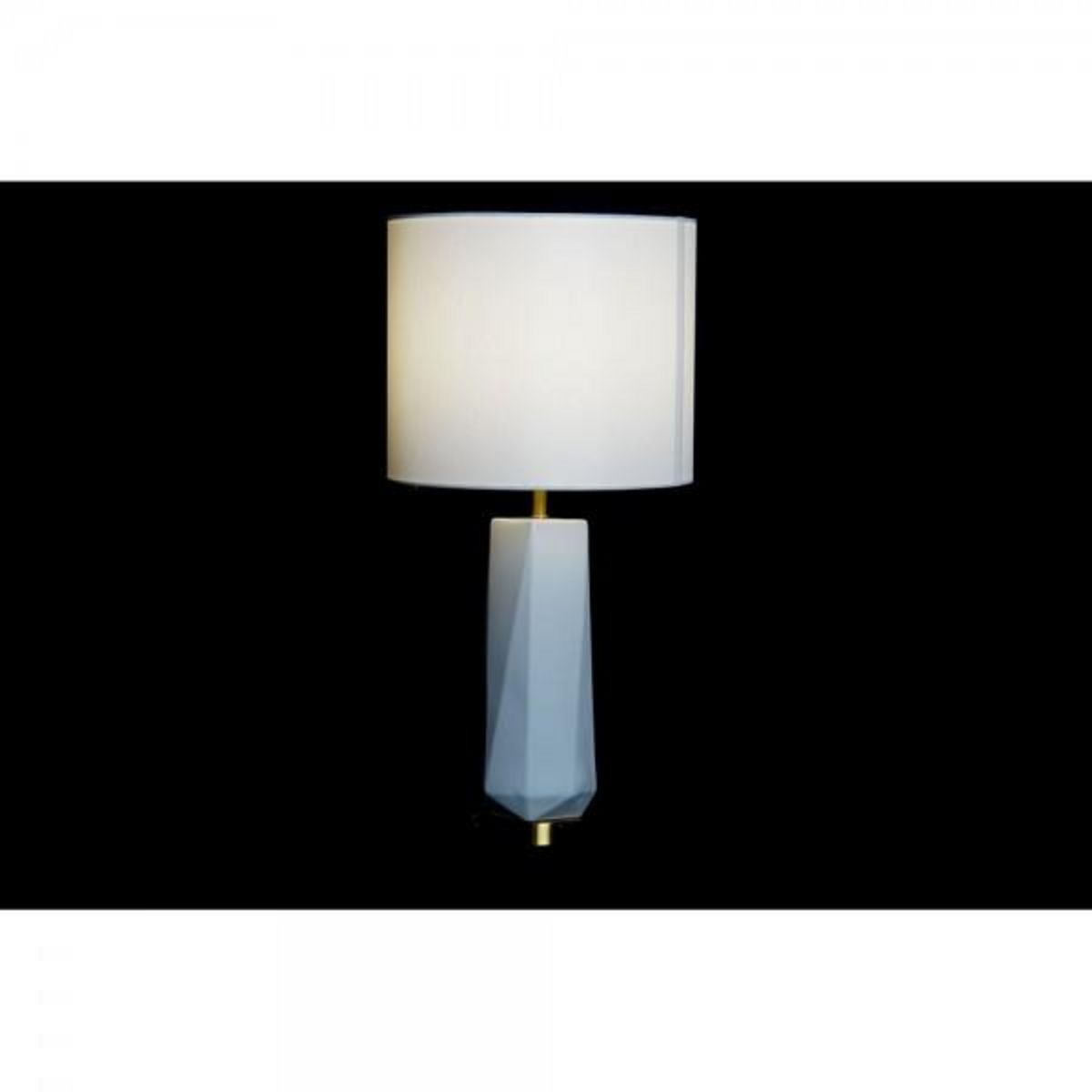 MARKET24 Lampe de bureau DKD Home Decor 8424001847242 33 x 33 x 67 cm Céramique Doré Métal Blanc 220 V 50 W