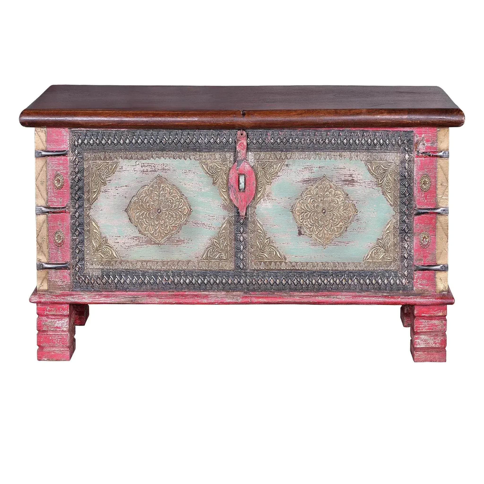 GINER Y COLOMER SL Coffre en bois de manguier massif 116 cm style rustique