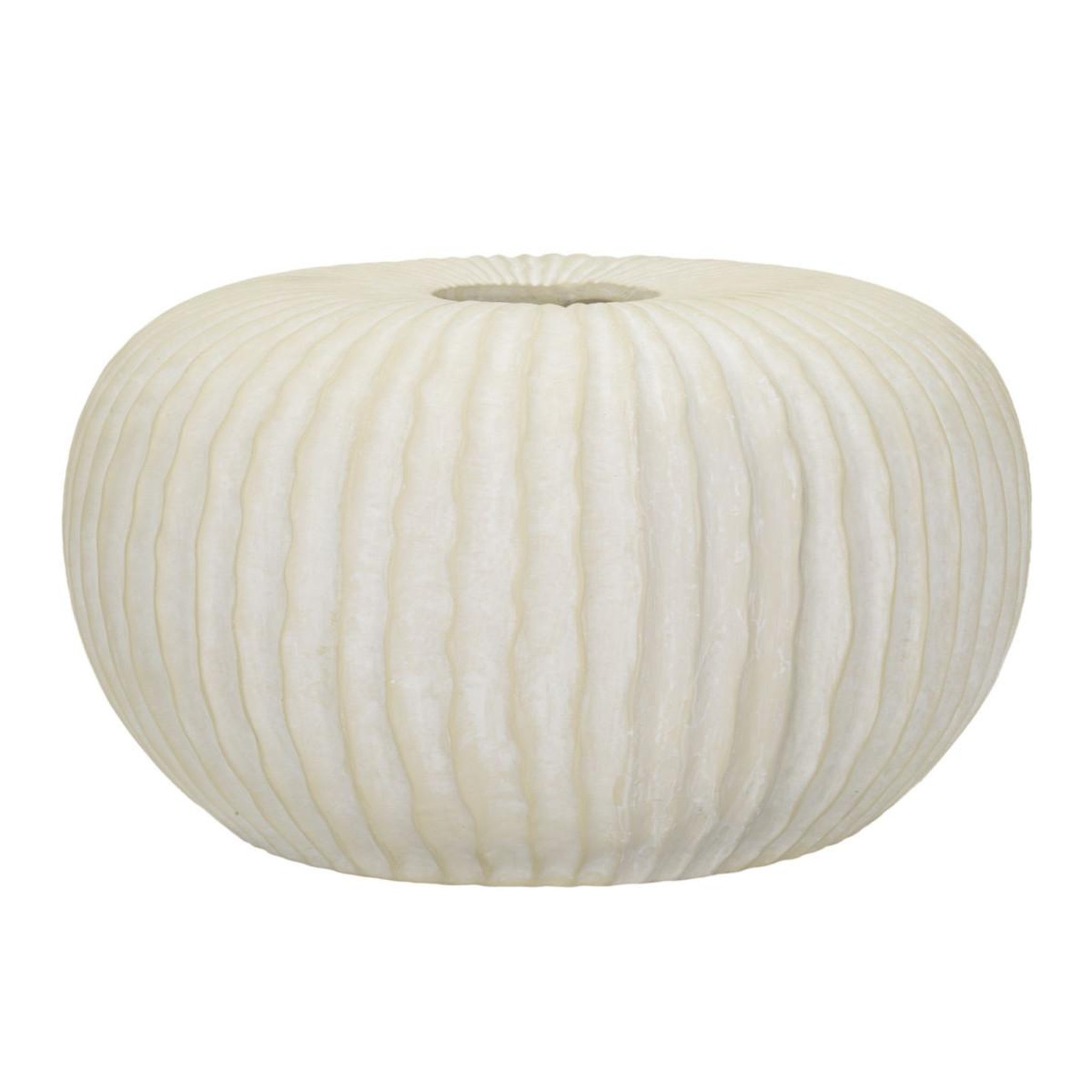 Paris Prix Vase design rainuré  icicle  40cm crème