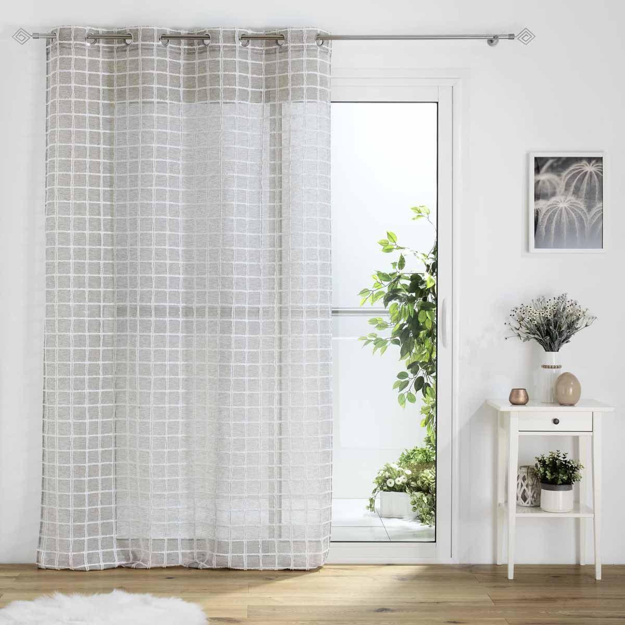 Voir la diapositive 5 : Douceur d'Intérieur Rideau voilage à œillets  karrona  140x240cm taupe