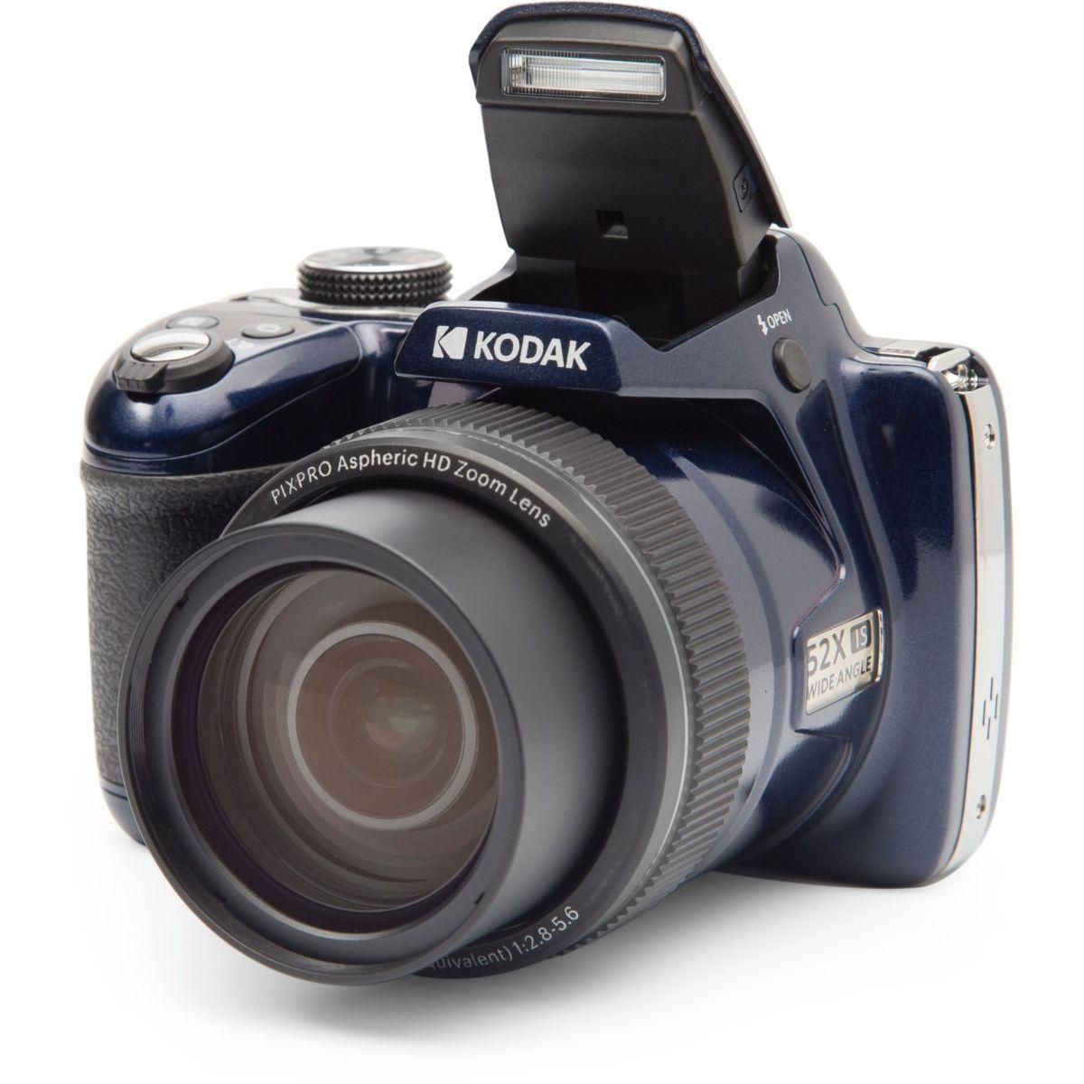 Kodak Appareil photo Bridge AZ528 Bleu + 2eme Batt + etui