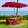 Voir la diapositive 2 : OUTSUNNY Parasol rectangulaire inclinable alu acier polyester haute densité diamètre 2 m rouge