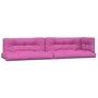 Voir la diapositive 2 : VIDAXL Coussins de palette lot de 5 rose tissu