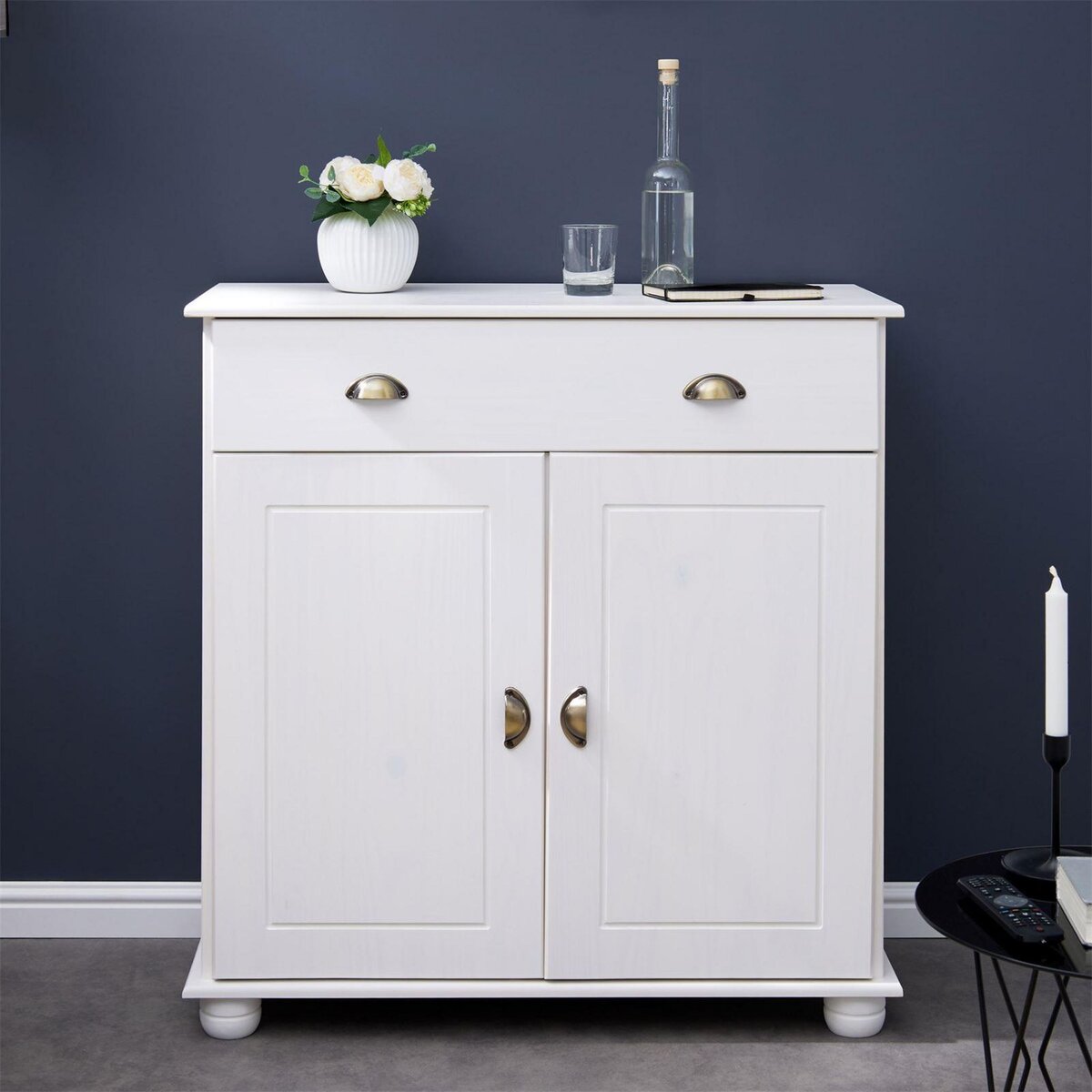 IDIMEX Buffet COLMAR en pin massif, 1 tiroir et 2 portes