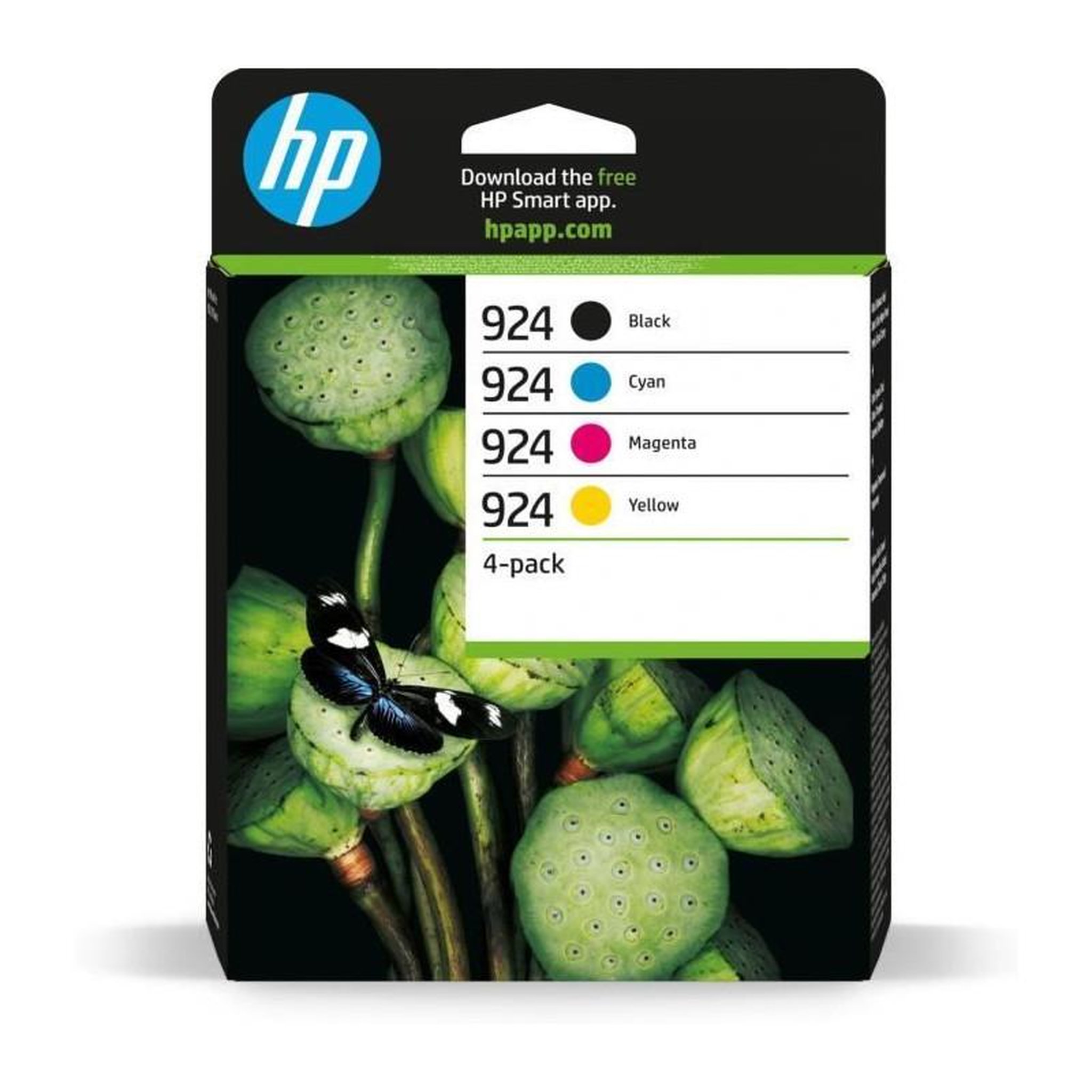HP HP 924 Cartouche Encre Authentique Pack de 4 cyan, magenta, jaune, noir